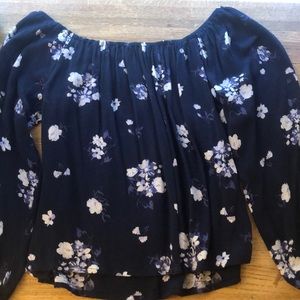 Off the Shoulder Floral Blouse